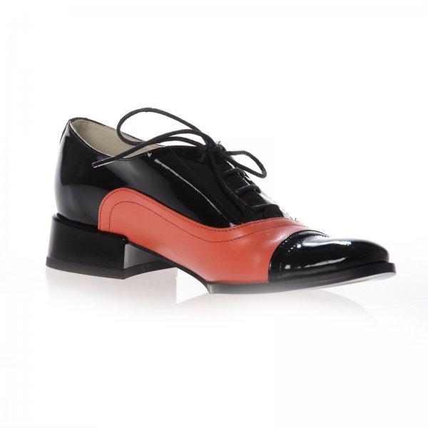 Pantofi piele naturala Tempest Negru Coral - sau Orice Culoare